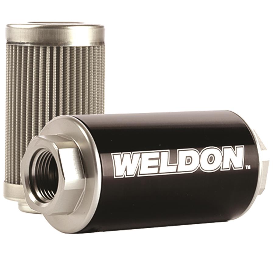 WELDON STAINLESS BILLET FUEL FILTERS 10- & 100 MICRON (all sizes)